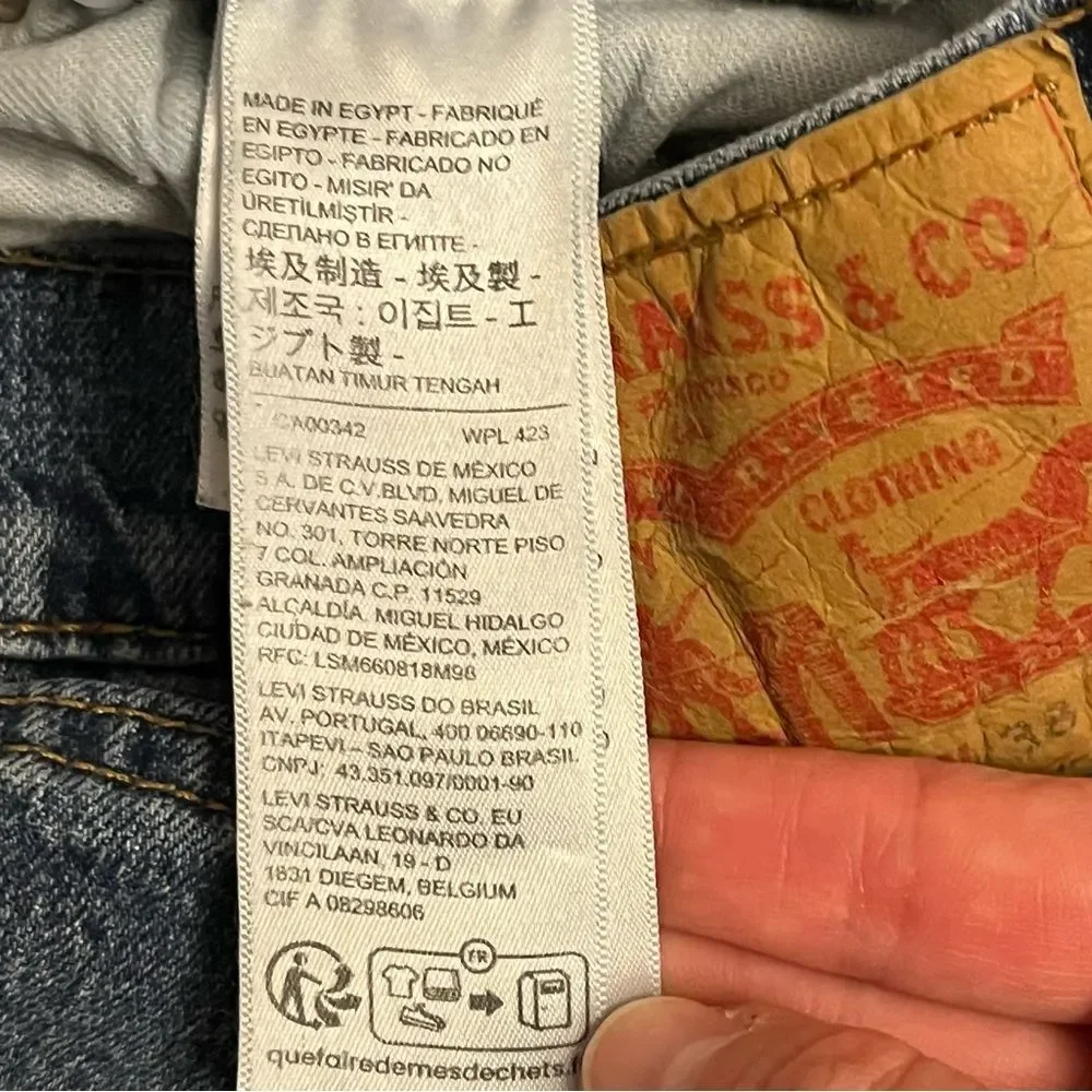 Levi’s 505 Regular Fit Jeans Glowing - Medium Wash - Stretch Size W38 x L30
